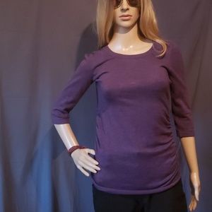 2/$12 Pink Rose purple shirt Medium